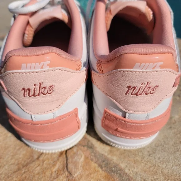 Nike Womens Air Force 1 Shadow In Washed Coral Size 8 - Picture 7 of 13